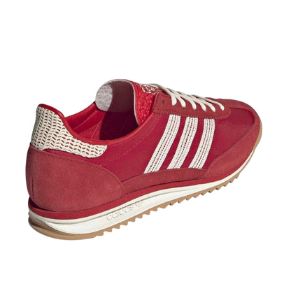 Red - Back - Adidas Womens-Ladies Sl72 Suede Trainers