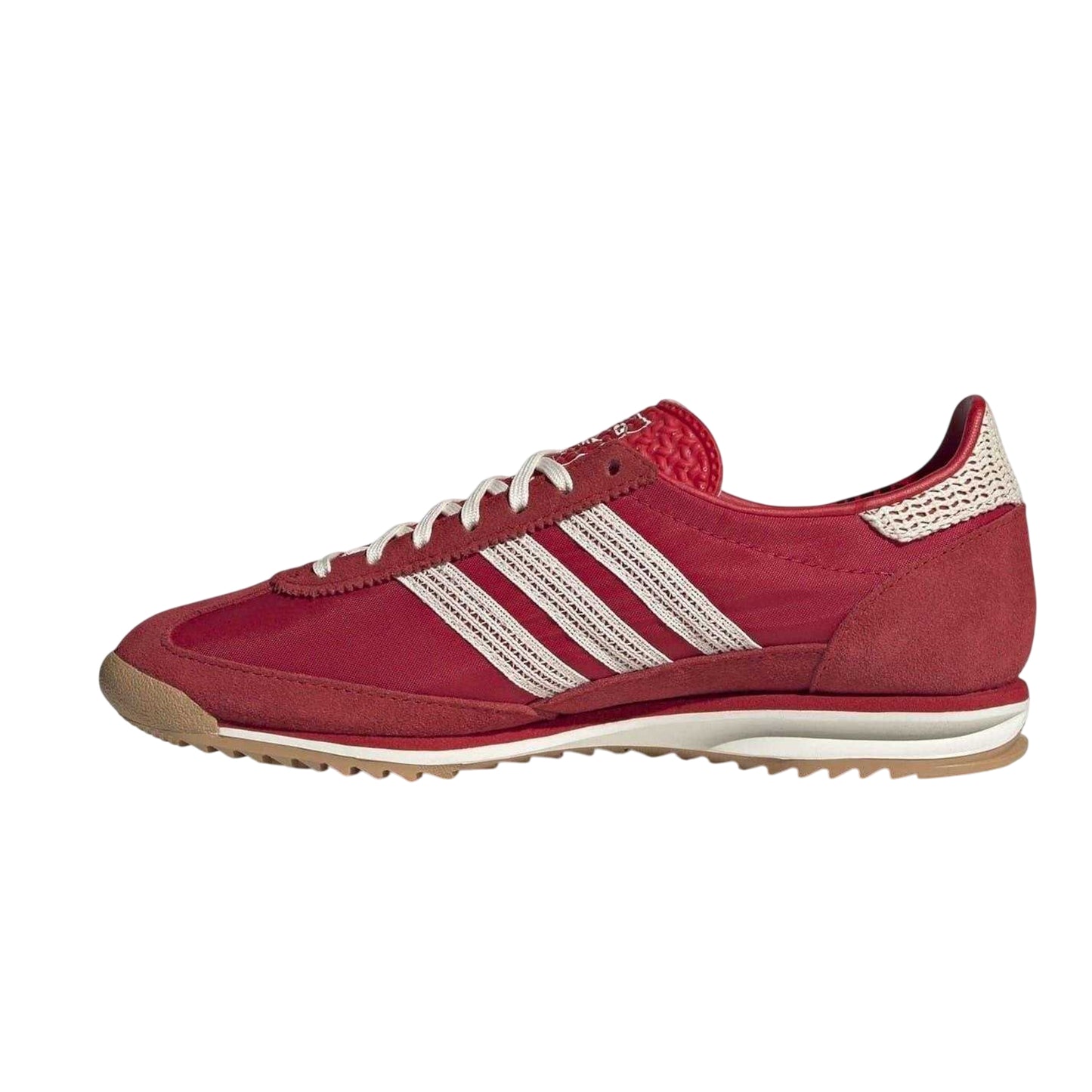 Red - Side - Adidas Womens-Ladies Sl72 Suede Trainers