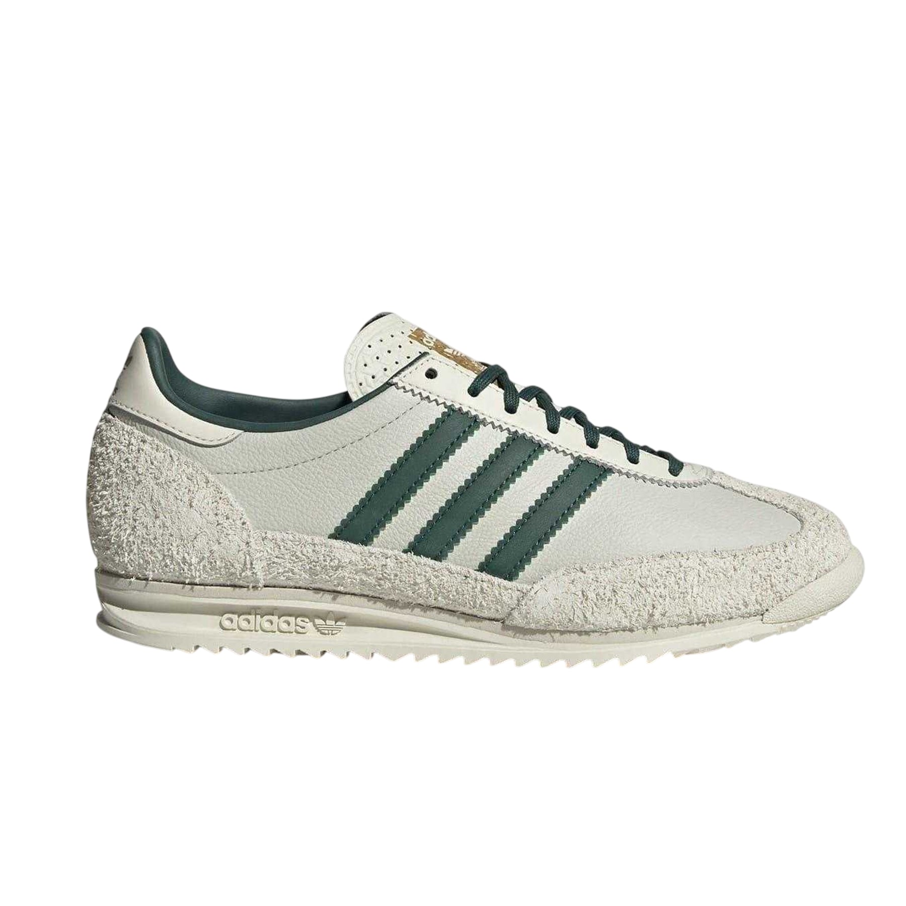 White-Green - Side - Adidas Womens-Ladies Sl72 Suede Trainers