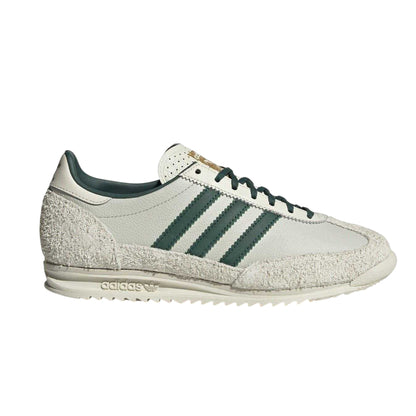 White-Green - Side - Adidas Womens-Ladies Sl72 Suede Trainers