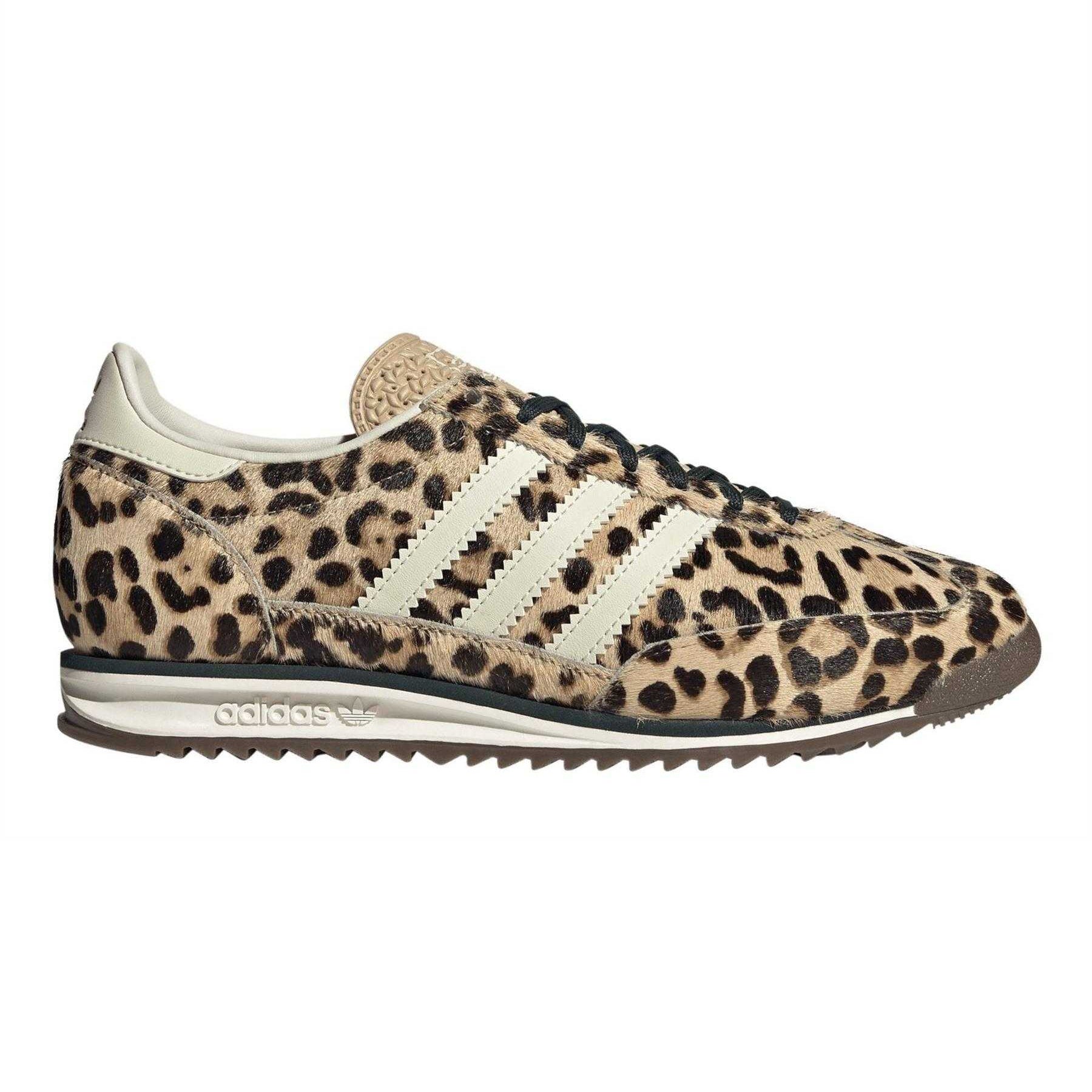 Leopard - Side - Adidas Womens-Ladies Sl72 Suede Trainers