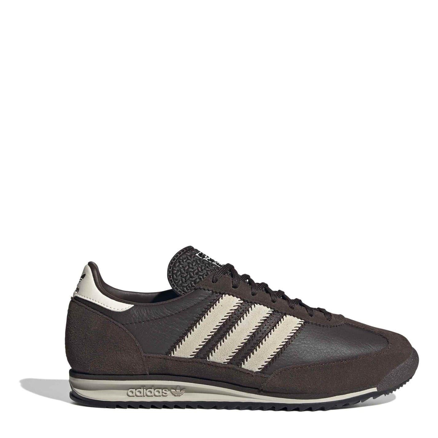 Dark Brown - Front - Adidas Womens-Ladies Sl72 Suede Trainers