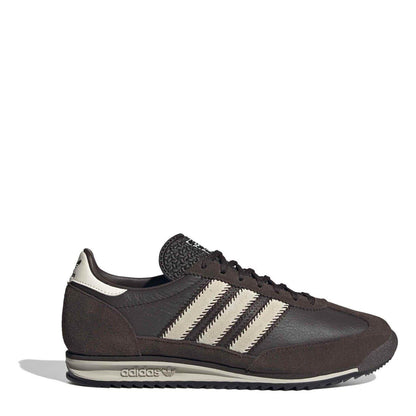 Dark Brown - Front - Adidas Womens-Ladies Sl72 Suede Trainers
