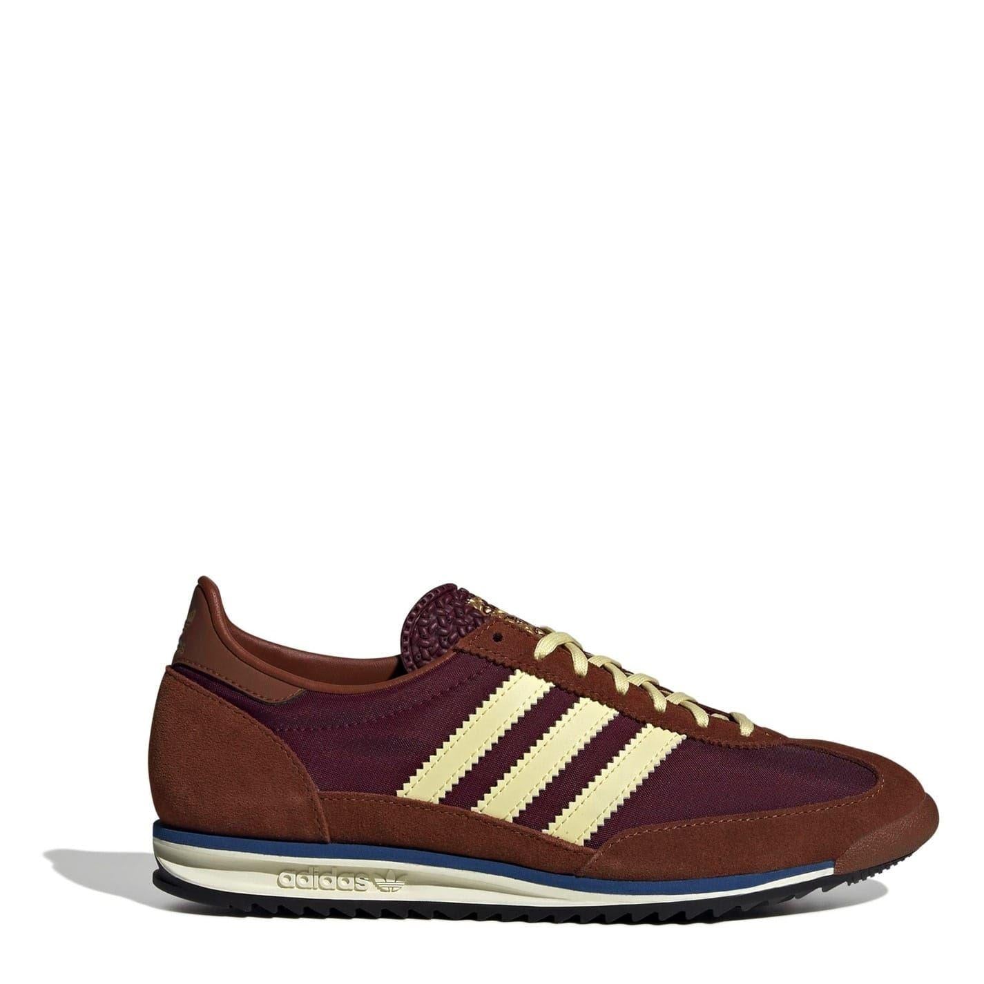 Maroon-Brown - Front - Adidas Womens-Ladies Sl72 Suede Trainers