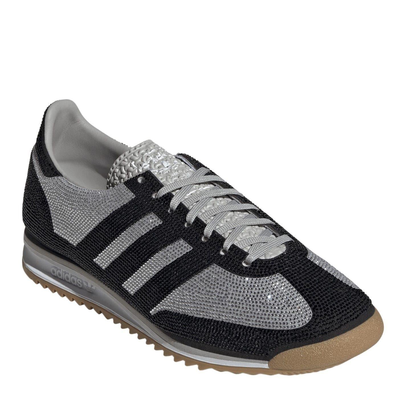 Black - Side - Adidas Womens-Ladies Sl72 Suede Trainers