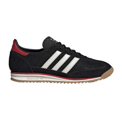 Black-Off White - Front - Adidas Womens-Ladies Sl72 Suede Trainers