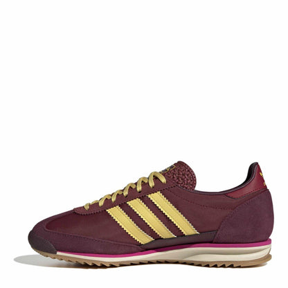 Maroon - Back - Adidas Womens-Ladies Sl72 Suede Trainers