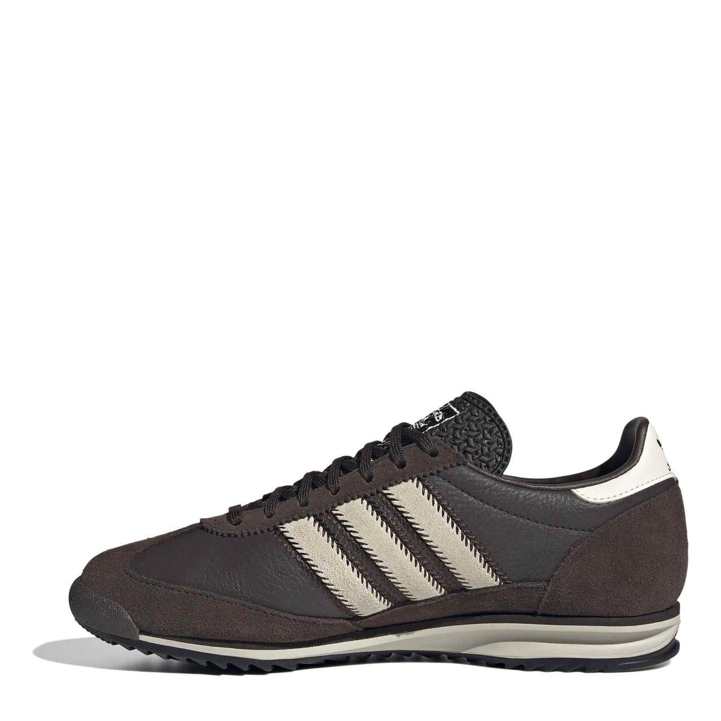 Dark Brown - Back - Adidas Womens-Ladies Sl72 Suede Trainers