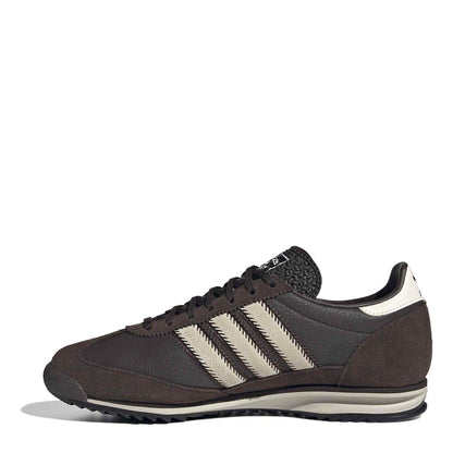 Dark Brown - Back - Adidas Womens-Ladies Sl72 Suede Trainers