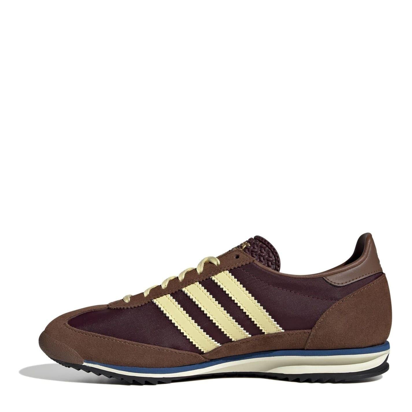Maroon-Brown - Side - Adidas Womens-Ladies Sl72 Suede Trainers