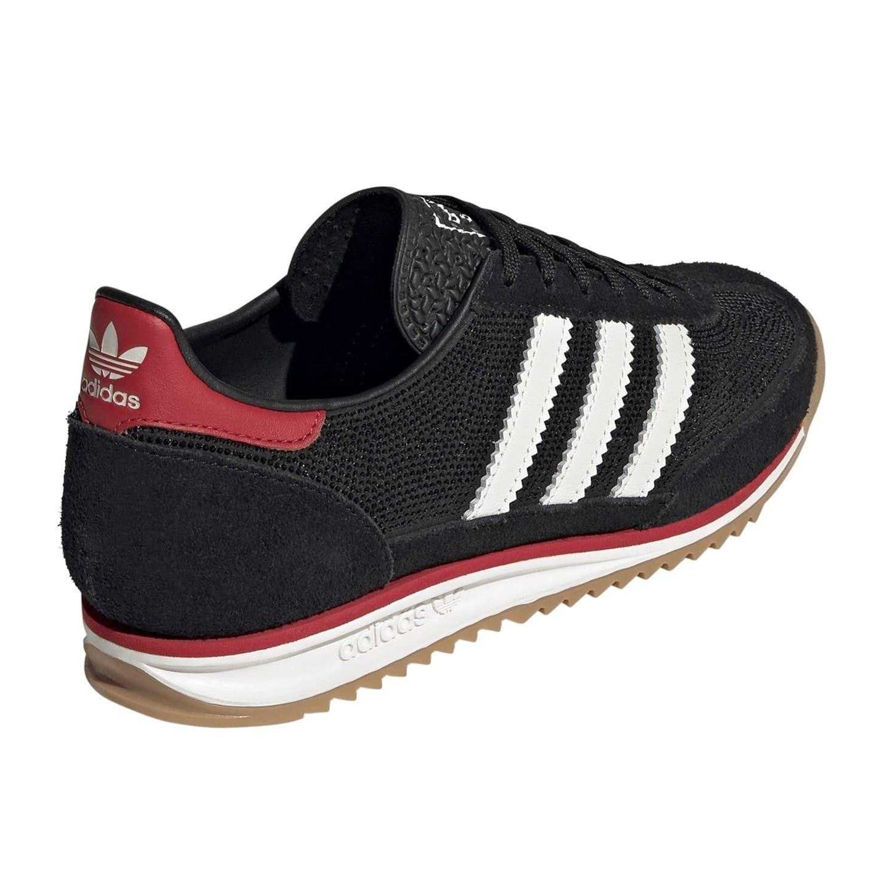 Black-Off White - Back - Adidas Womens-Ladies Sl72 Suede Trainers