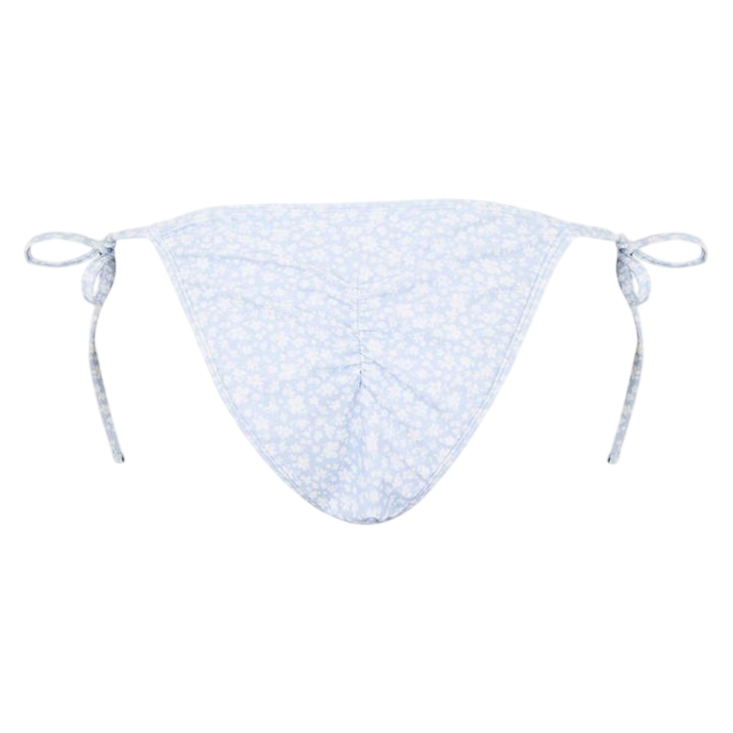 Blue - Back - Jack Wills Womens-Ladies Ditsy Print Side Tie Bikini Bottoms