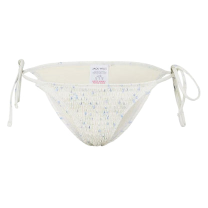White - Front - Jack Wills Womens-Ladies Ditsy Print Side Tie Bikini Bottoms