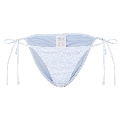 Blue - Front - Jack Wills Womens-Ladies Ditsy Print Side Tie Bikini Bottoms