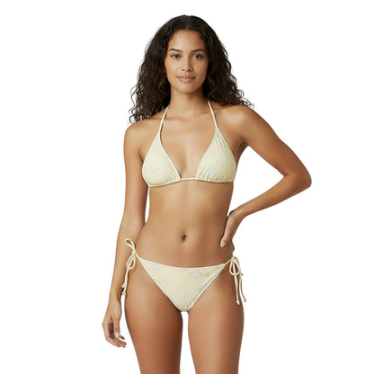 Butter Yellow - Side - Jack Wills Womens-Ladies Triangle Side Tie Bikini Bottoms