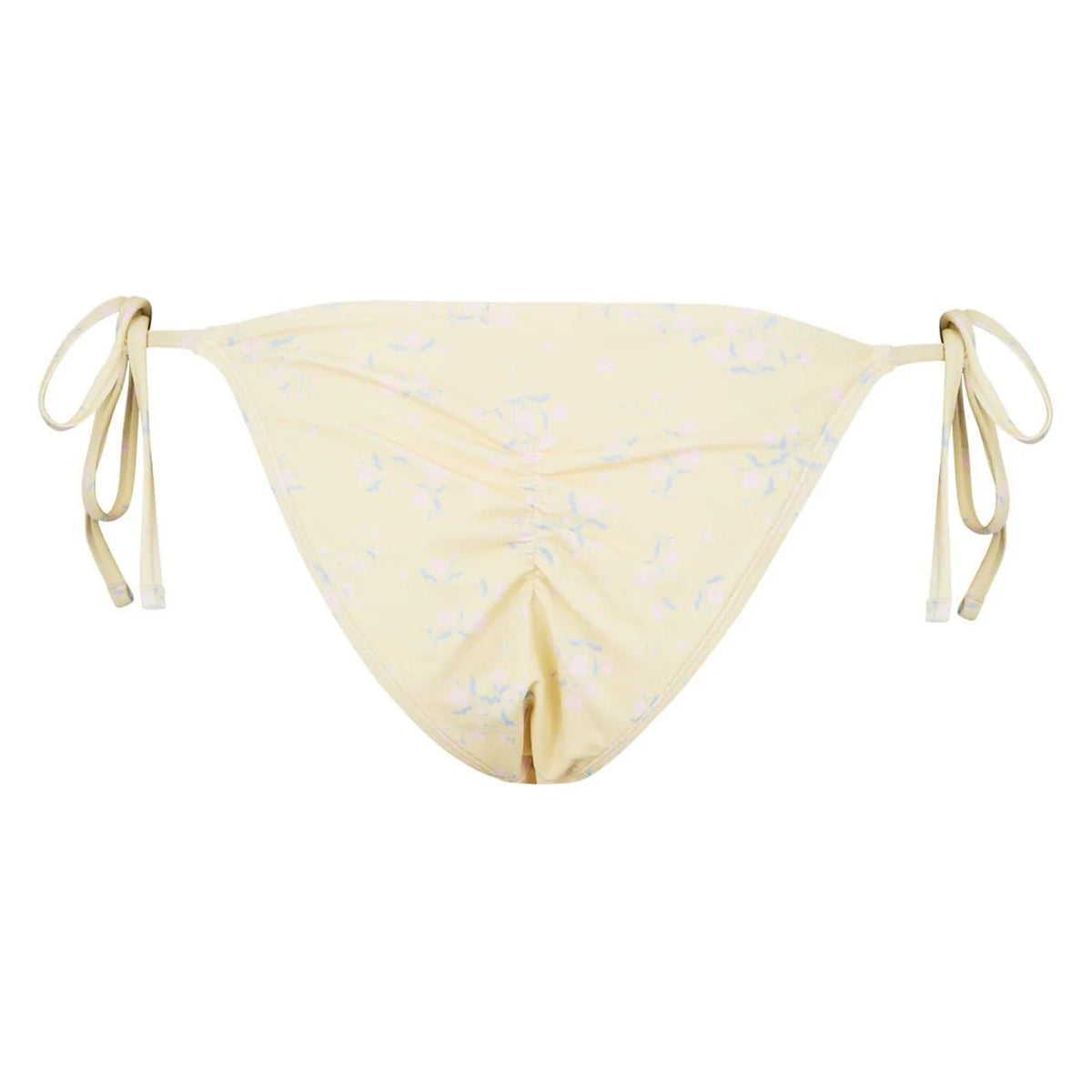 Pastel Yellow - Back - Jack Wills Womens-Ladies Triangle Side Tie Bikini Bottoms