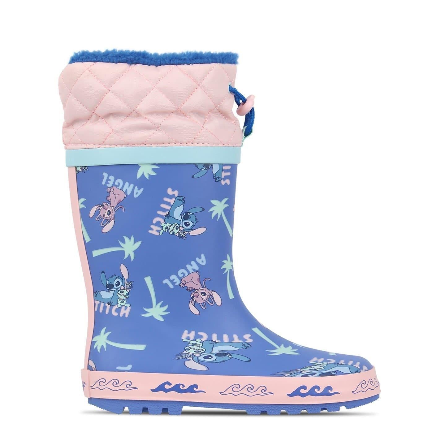 Blue - Lifestyle - Lilo & Stitch Childrens-Kids Graphic Print Wellington Boots