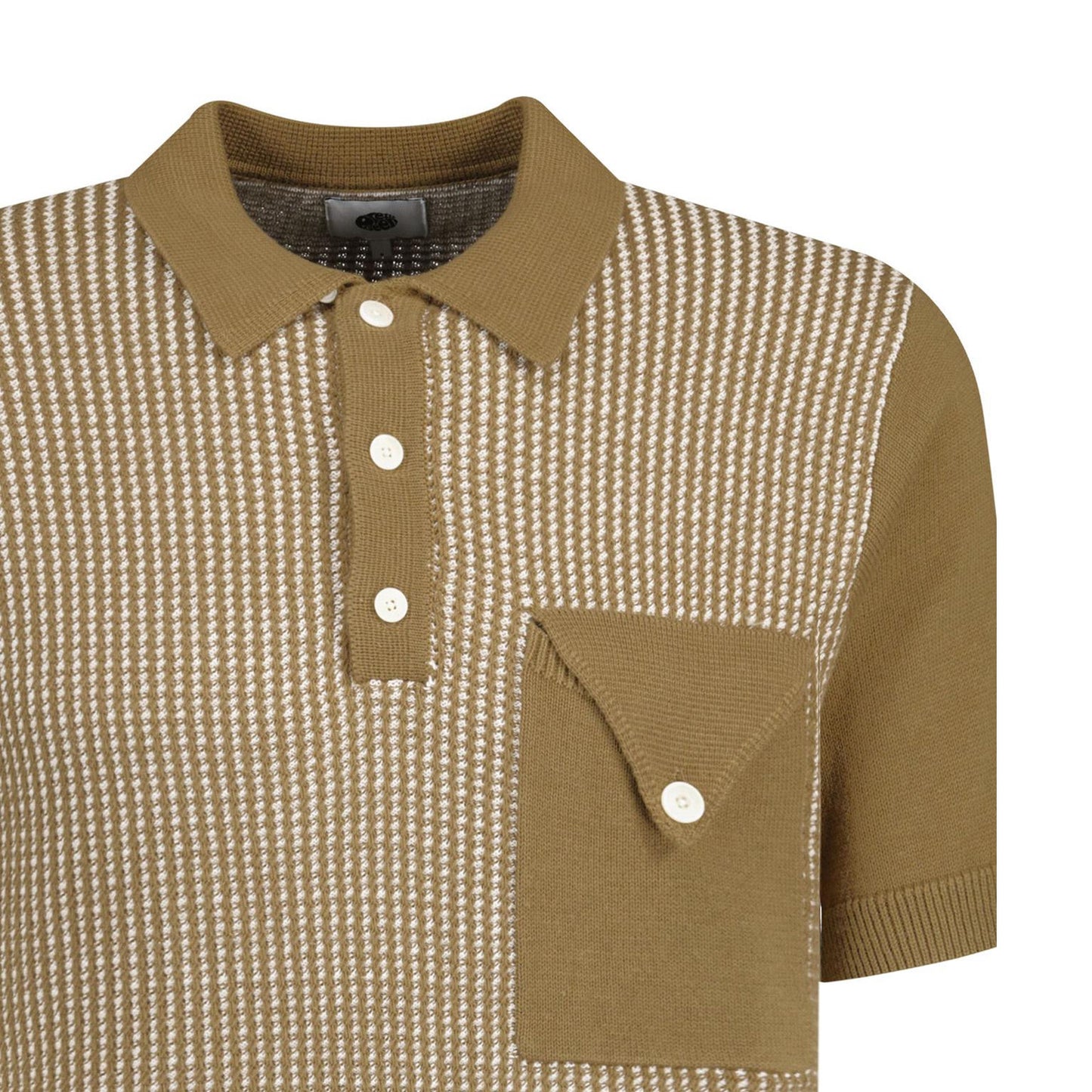 Brown - Side - Pretty Green Mens Collared Regular Polo Shirt