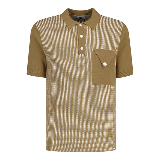 Brown - Front - Pretty Green Mens Collared Regular Polo Shirt