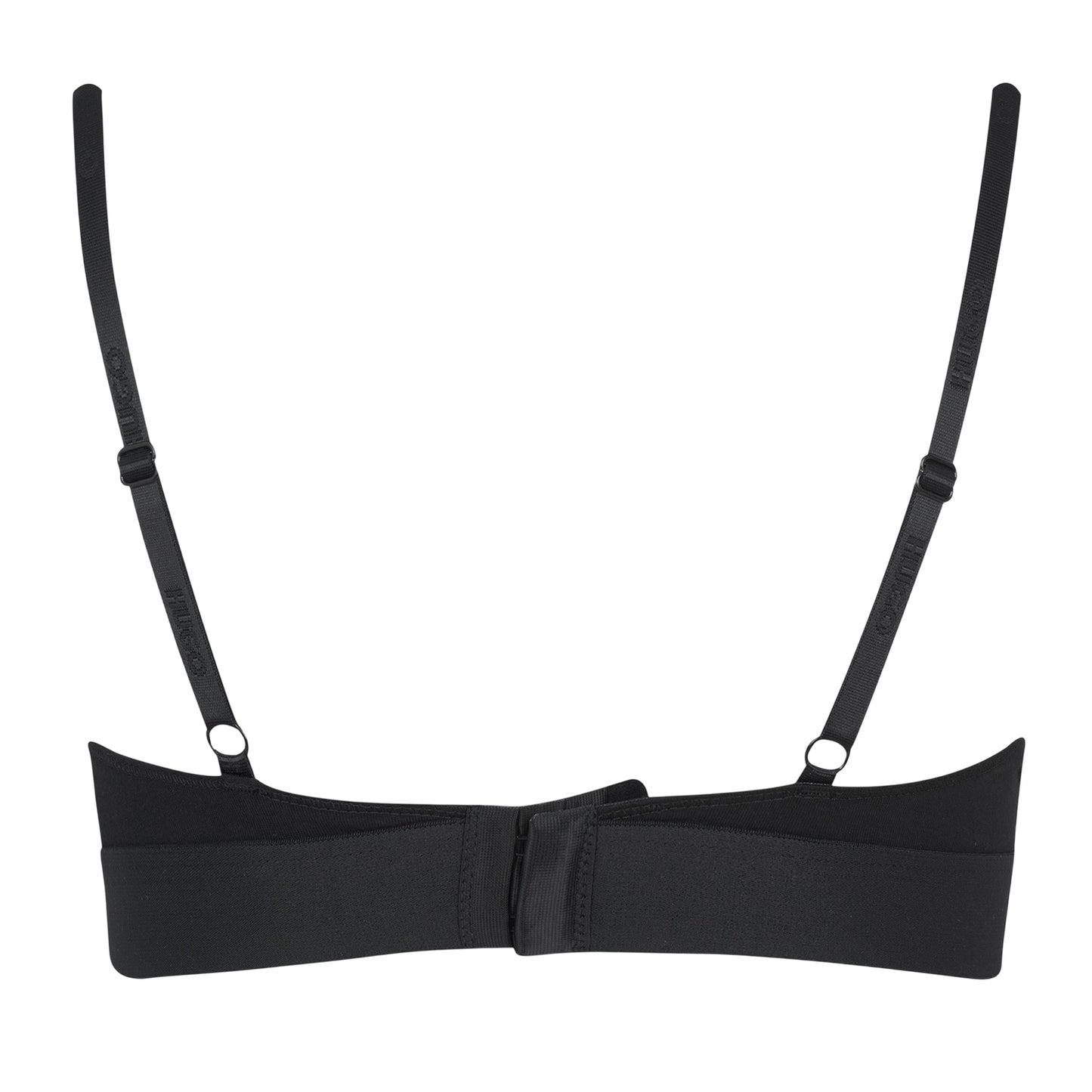 Black - Back - Hugo Womens-Ladies Triangle Cotton Jersey Bra