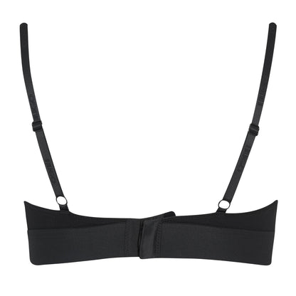 Black - Back - Hugo Womens-Ladies Triangle Cotton Jersey Bra