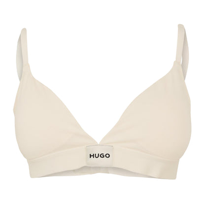 Natural - Front - Hugo Womens-Ladies Triangle Cotton Jersey Bra