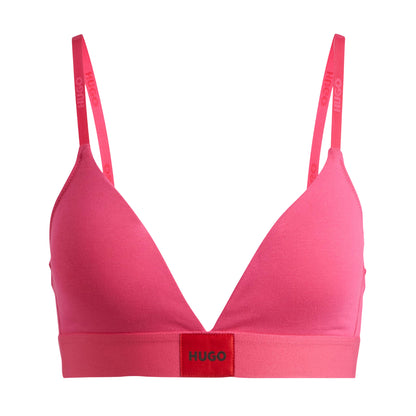 Pink - Front - Hugo Womens-Ladies Triangle Cotton Jersey Bra