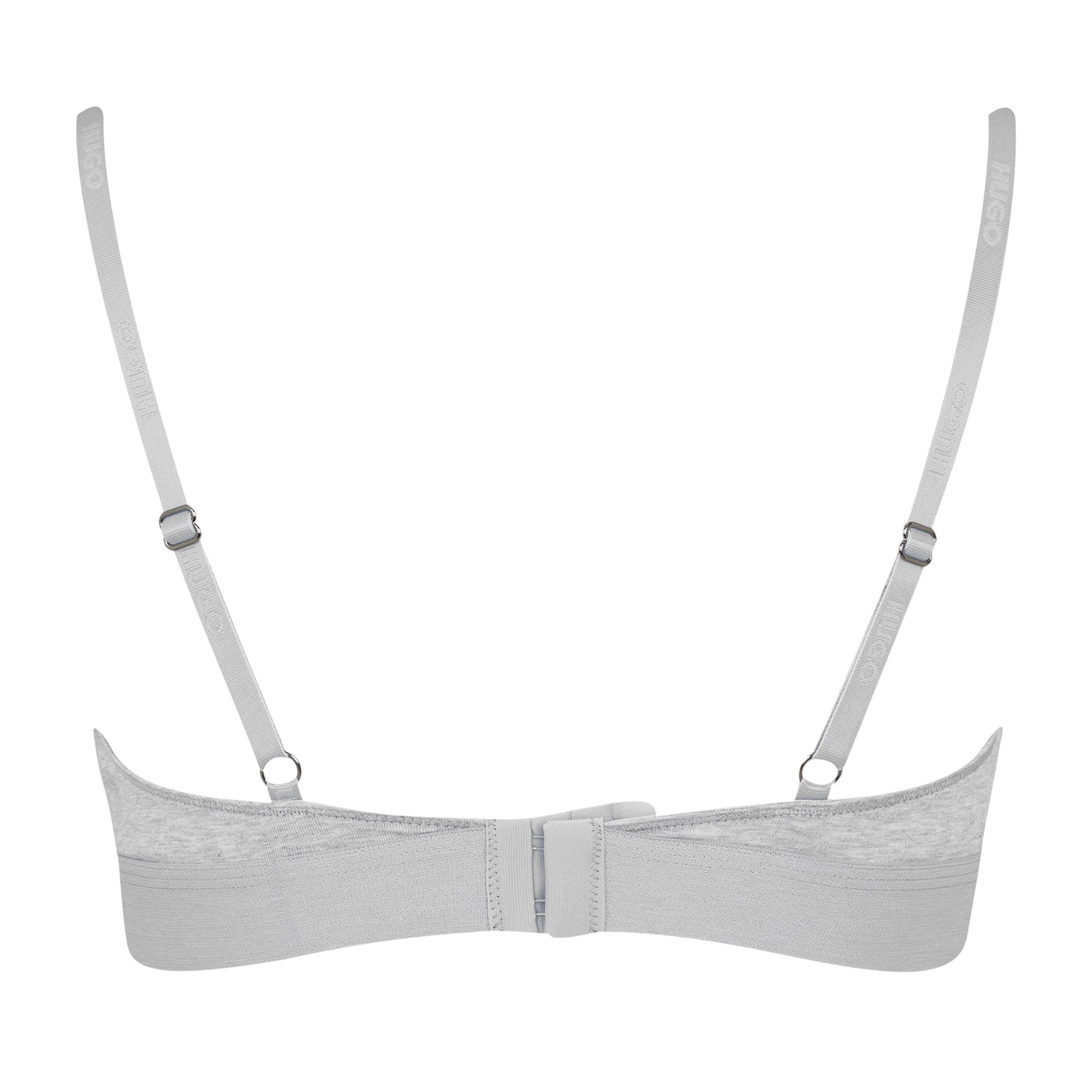 Medium Grey - Back - Hugo Womens-Ladies Triangle Cotton Jersey Bra