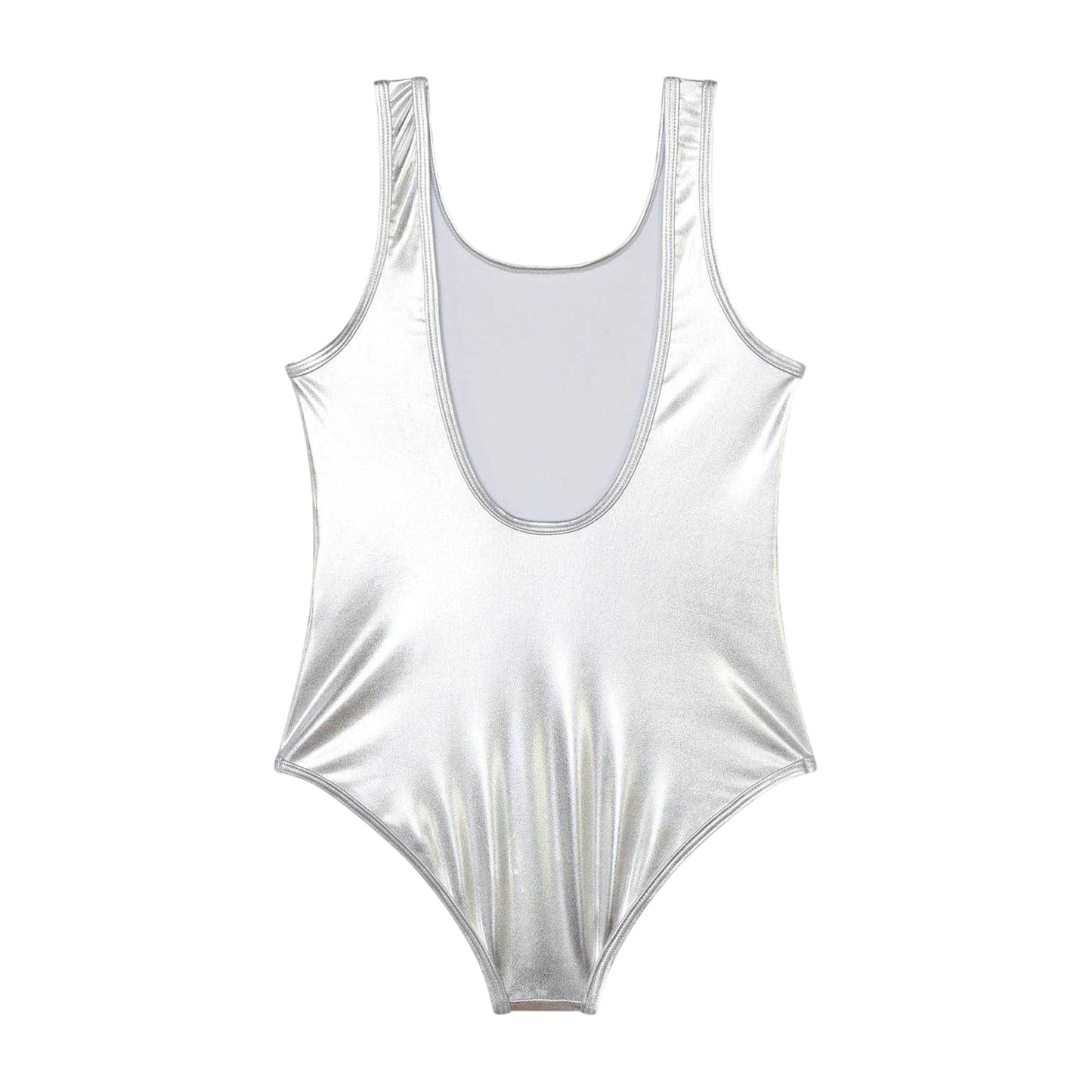 Light Grey - Back - Hugo Girls Logo One Piece Swimsuit