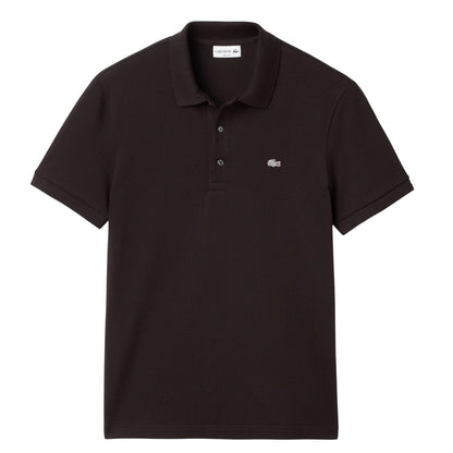 Black - Front - Lacoste Mens Piqué Stretch Slim Polo Shirt