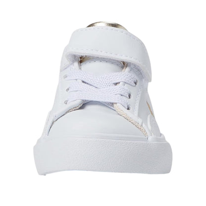 White-Gold - Lifestyle - Ralph Lauren Childrens-Kids Theron V Flat Court Shoes