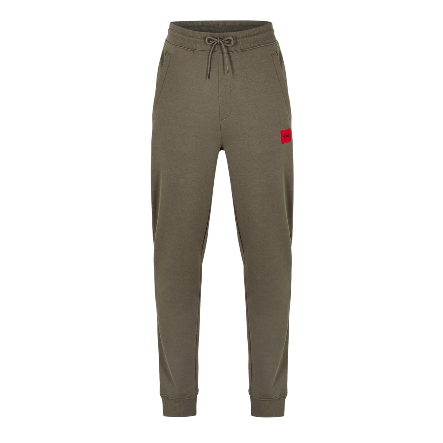 Medium Grey - Front - Hugo Boss Mens Logo Cuffed Jogging Bottoms