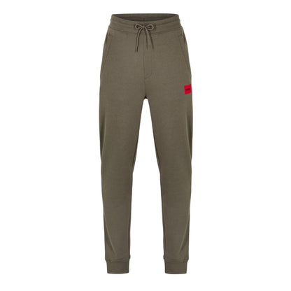 Medium Grey - Front - Hugo Boss Mens Logo Cuffed Jogging Bottoms