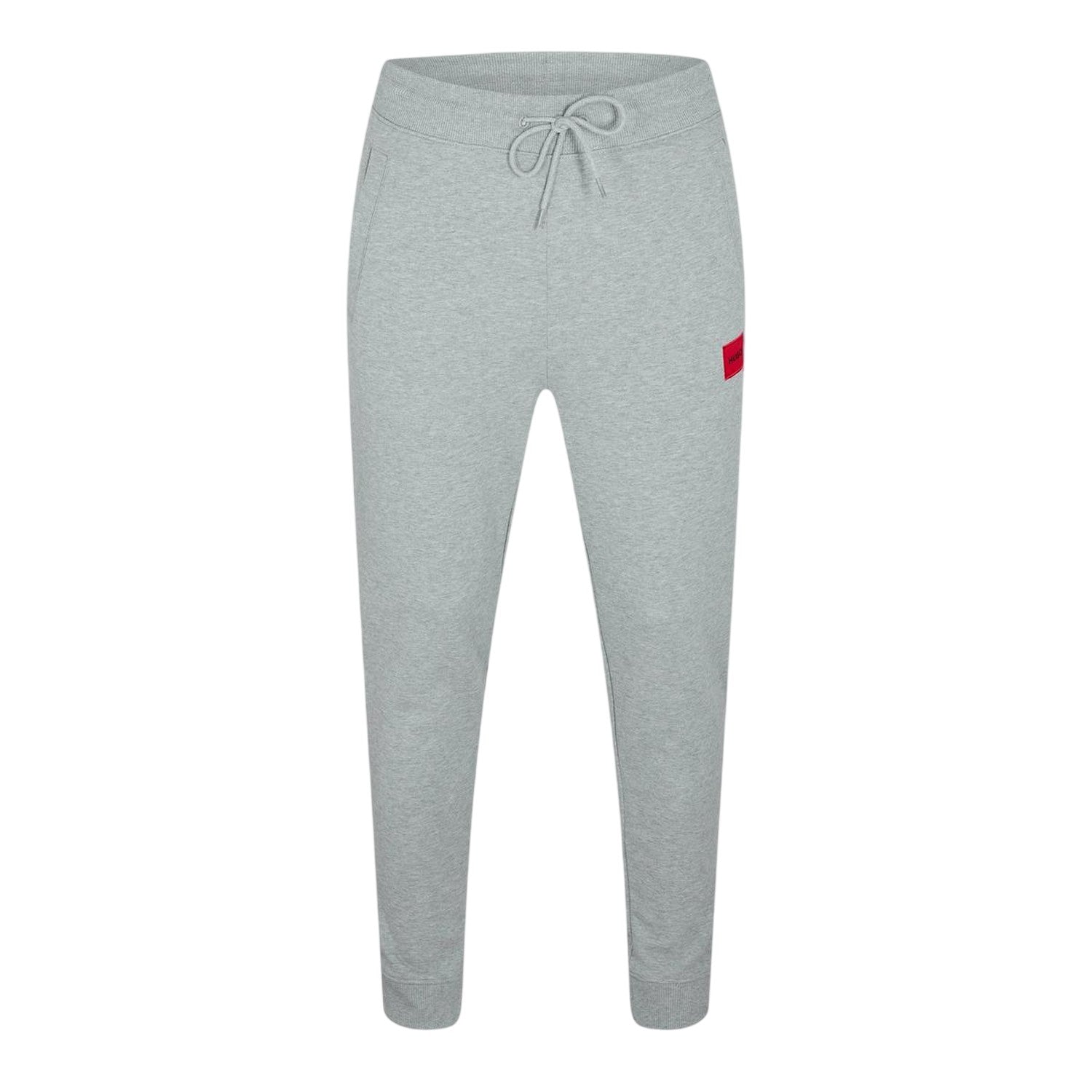 Grey - Front - Hugo Boss Mens Logo Cuffed Jogging Bottoms