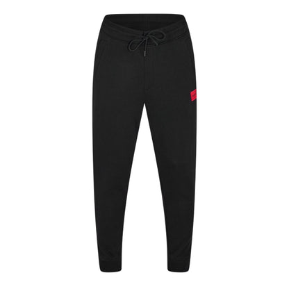 Black - Front - Hugo Boss Mens Logo Cuffed Jogging Bottoms