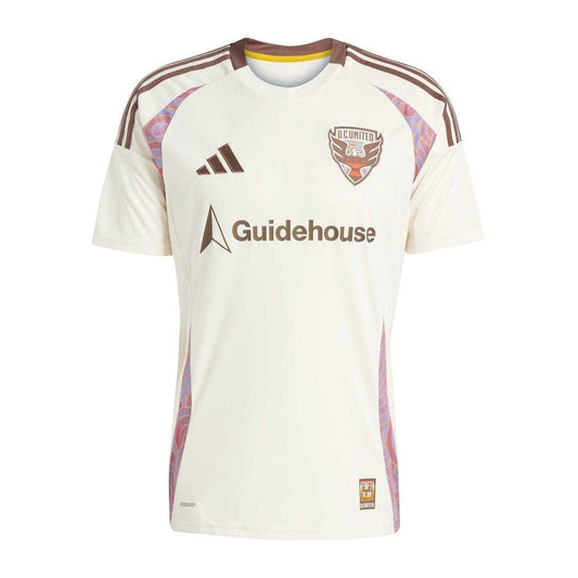Ecru - Front - DC United FC Mens 25-26 Adidas Away Jersey