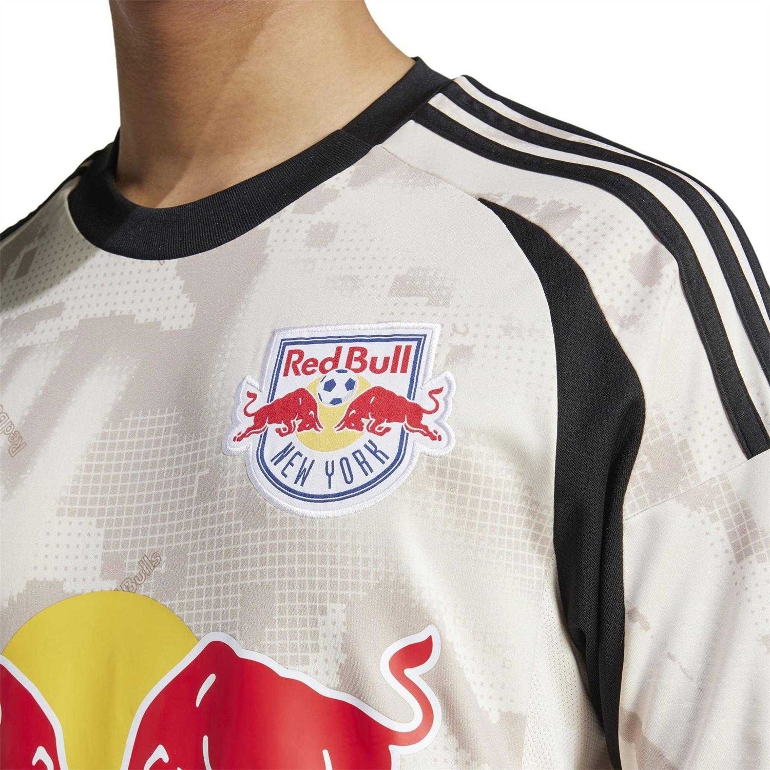 Ivory - Side - New York Red Bulls Mens 25-26 Adidas Away Jersey