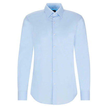 Pastel Blue - Front - Hugo Boss Mens Kent Formal Shirt