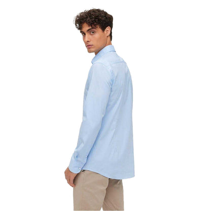 Pastel Blue - Back - Hugo Boss Mens Kent Formal Shirt