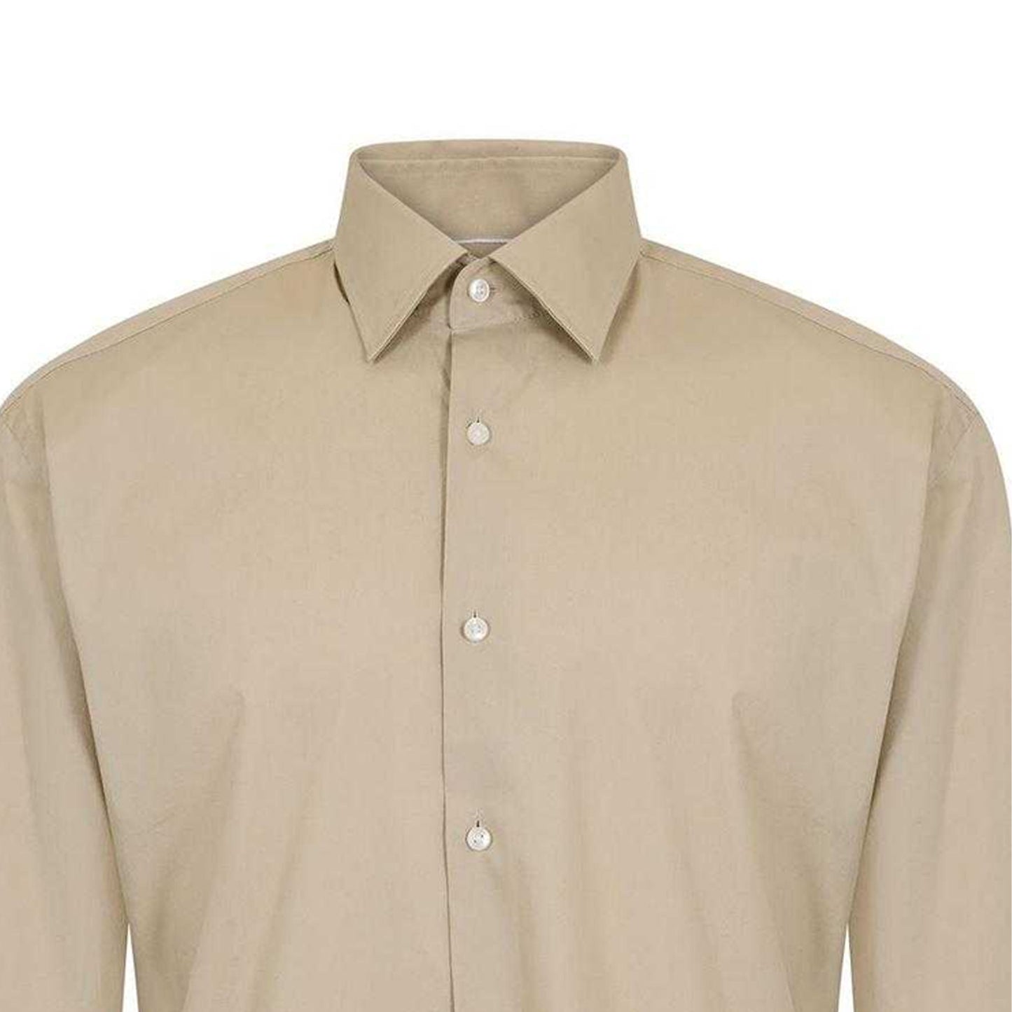 Beige - Side - Hugo Boss Mens Kent Formal Shirt