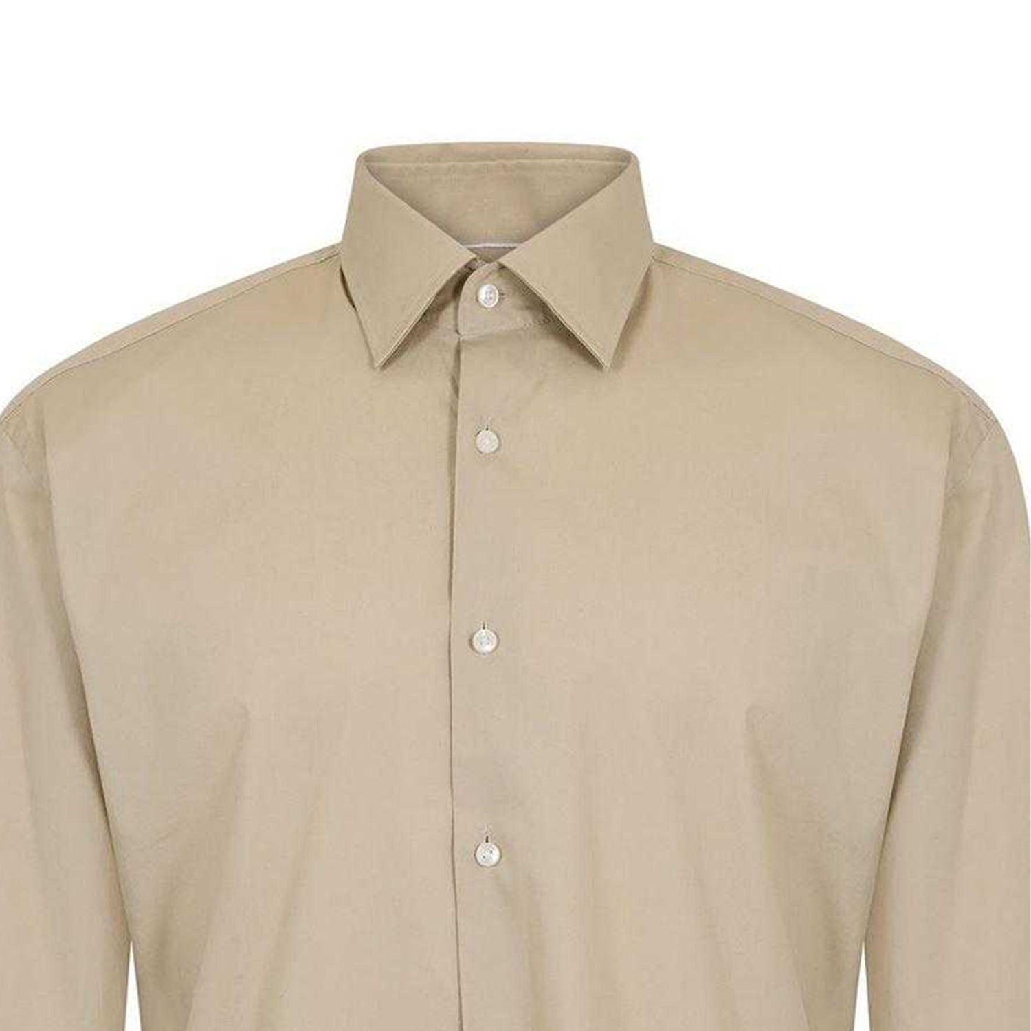 Beige - Side - Hugo Boss Mens Kent Formal Shirt