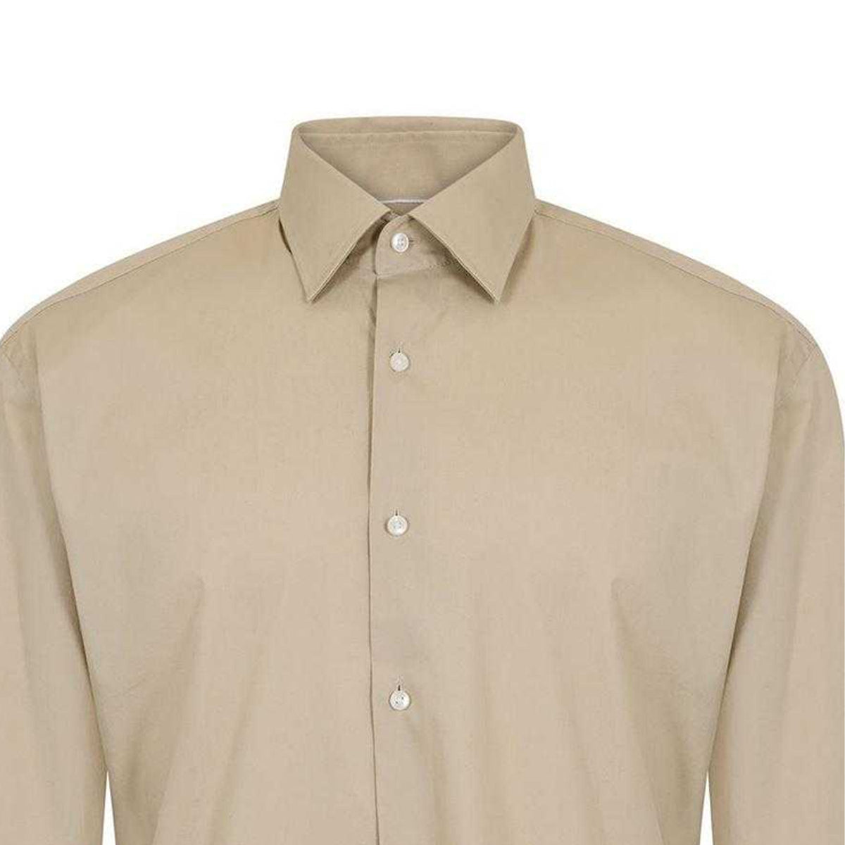 Beige - Side - Hugo Boss Mens Kent Formal Shirt