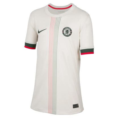 White-Black - Front - Nike Childrens-Kids 2025-2026 Chelsea FC Away Jersey