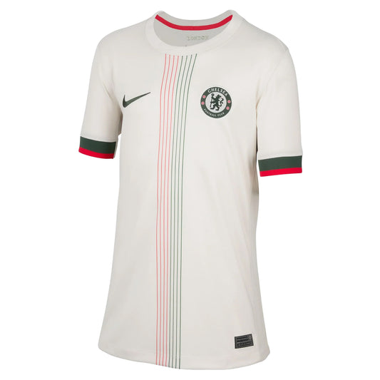 White-Black - Front - Nike Childrens-Kids 2025-2026 Chelsea FC Away Jersey