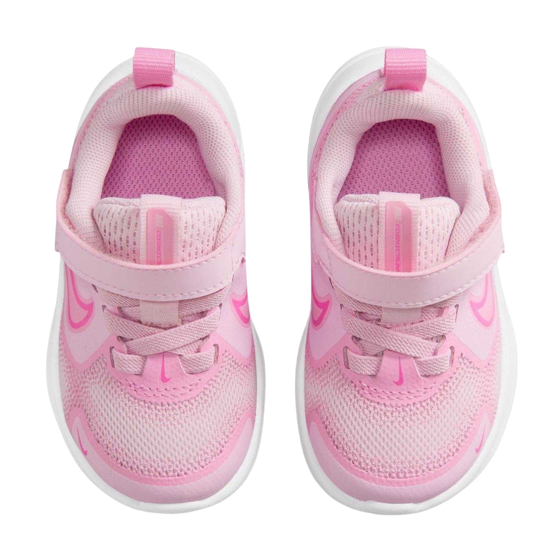 Pink Foam - Side - Nike Childrens-Kids Cosmic Mesh Running Trainers