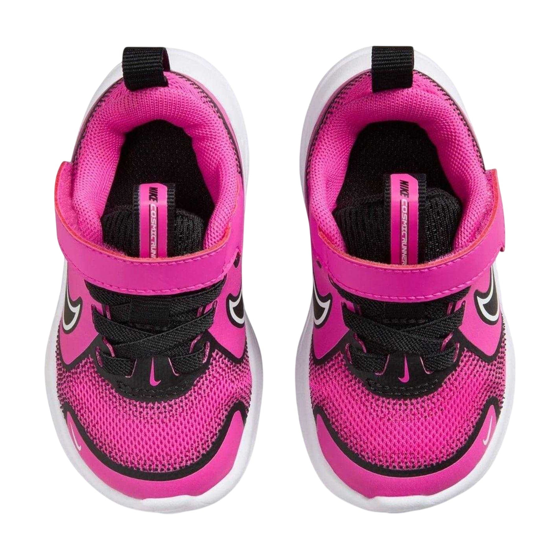 Pink-Black - Side - Nike Childrens-Kids Cosmic Mesh Running Trainers