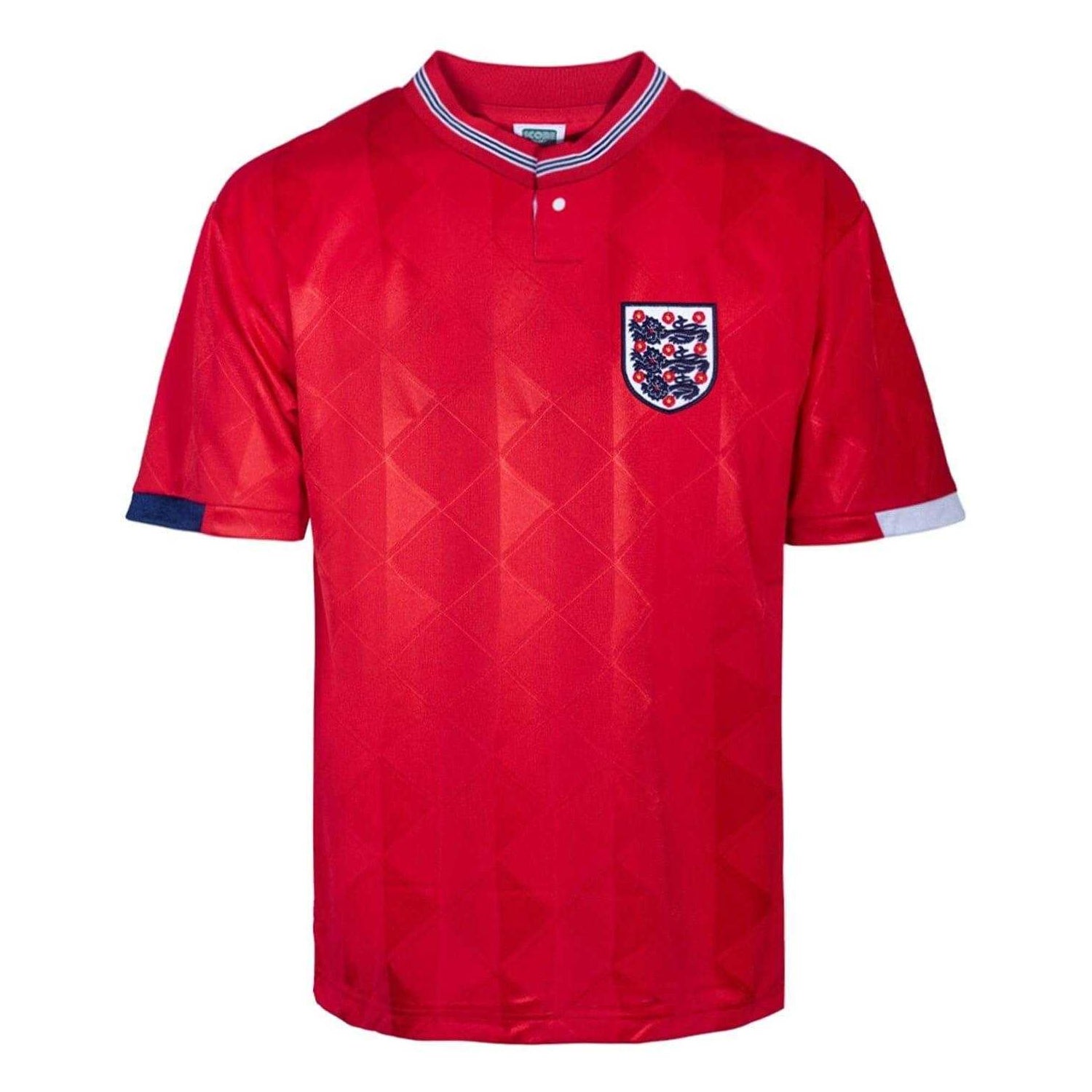 Red - Front - Score Draw Mens 1989 England Cricket Away Jersey