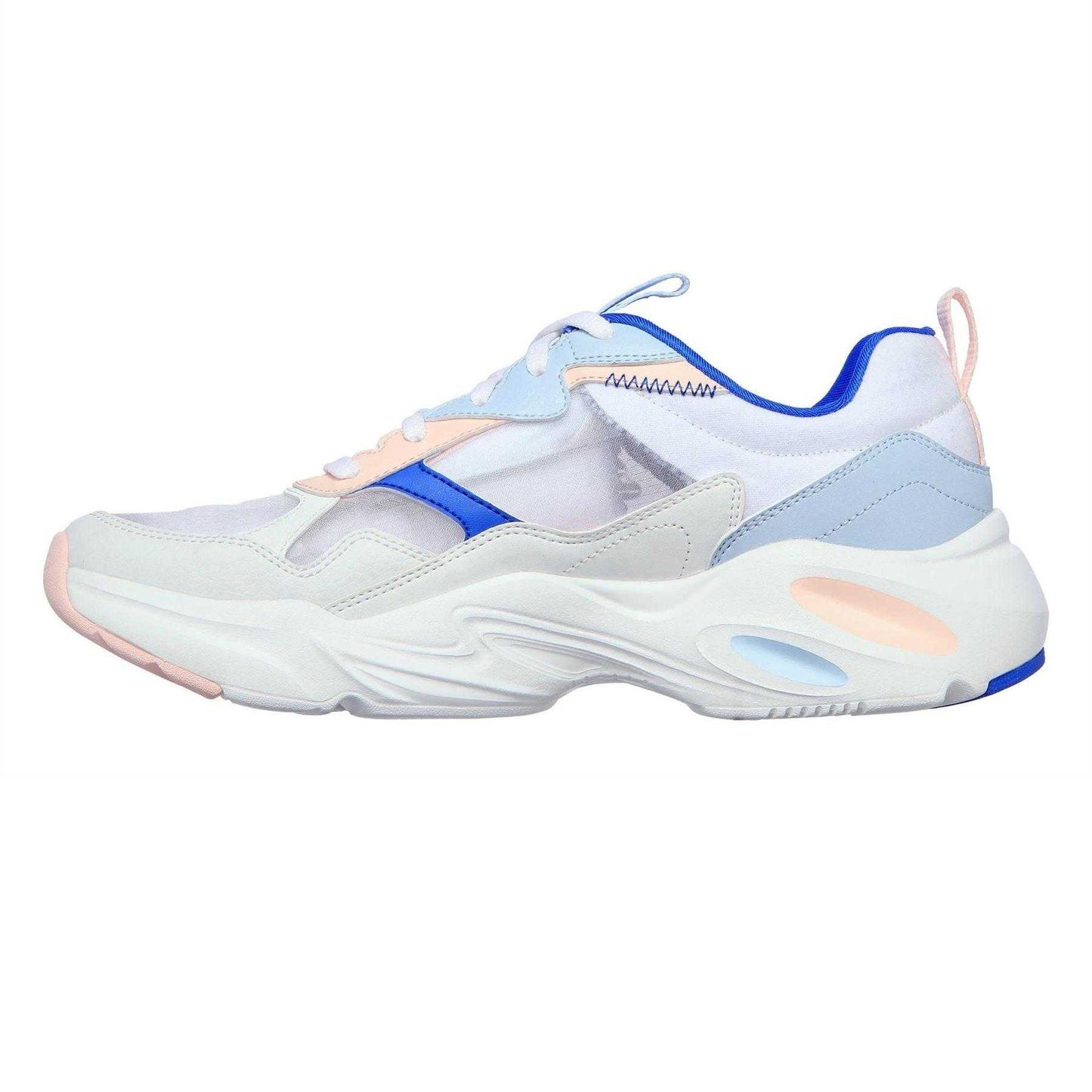 White-Multicoloured - Side - Skechers Womens-Ladies Stamina Airy Shoes