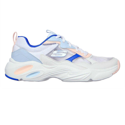 White-Multicoloured - Front - Skechers Womens-Ladies Stamina Airy Shoes