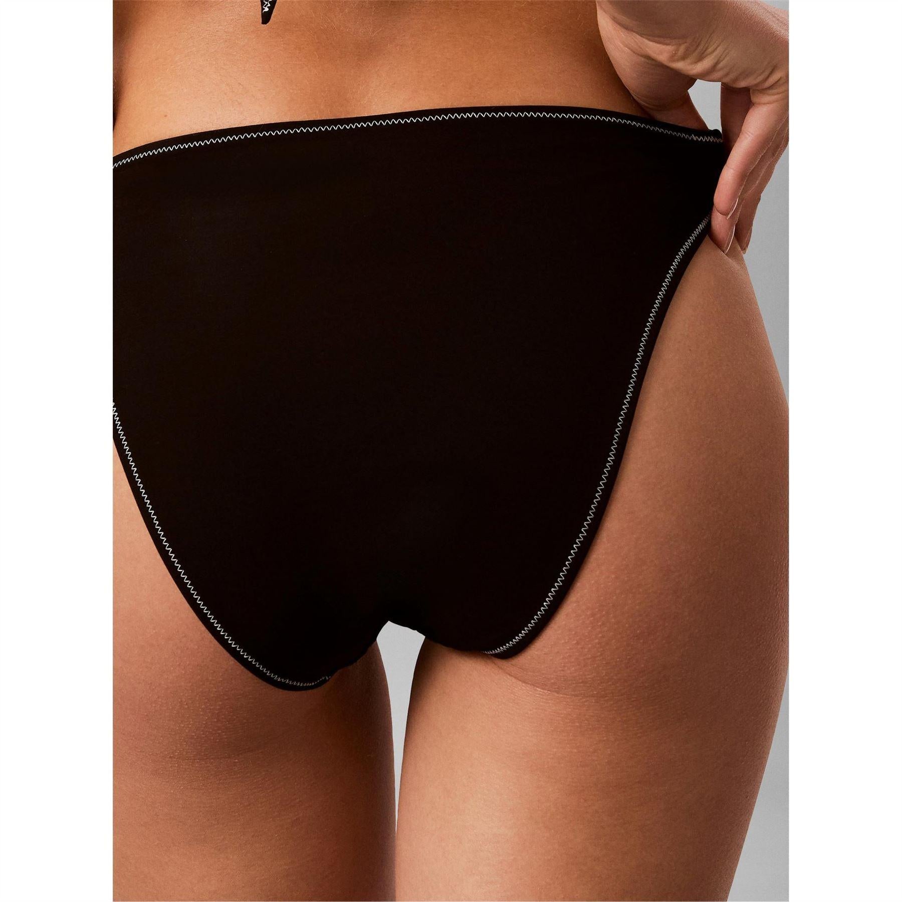 Black - Pack Shot - Calvin Klein Womens-Ladies Hipster Bikini Bottoms